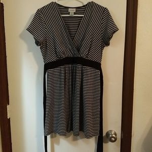 3/$12 Maternity nursing striped shirt empire waist